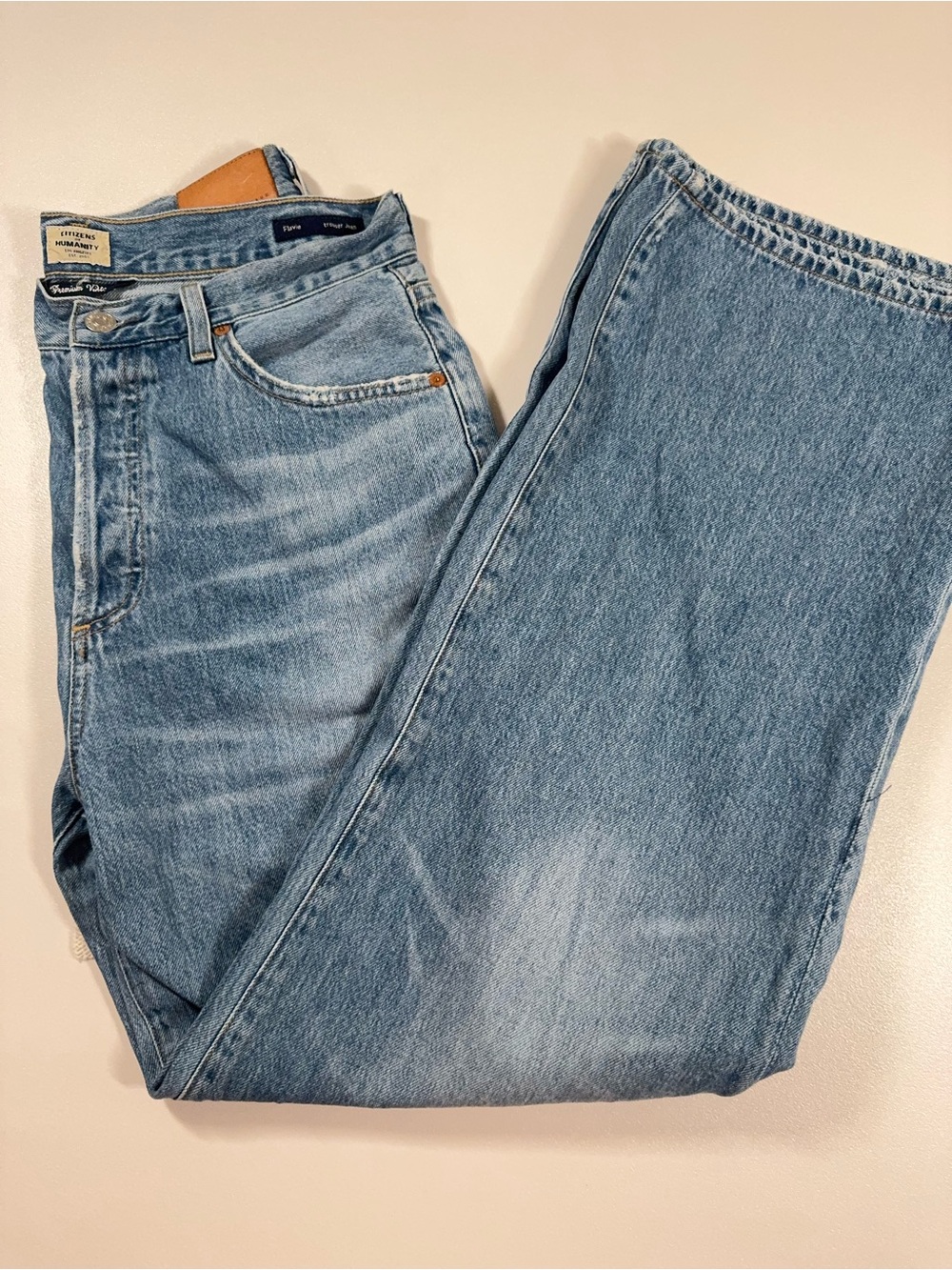 Citizens of Humanity Flavie Trouser Jeans Size 28 (30”) High Rise Wide Leg Denim